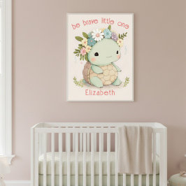 Póster Animal de Tortuga Bebé Adorable