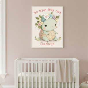 Póster Animal de Tortuga Bebé Adorable