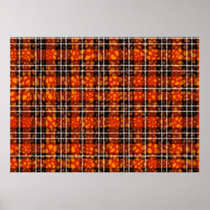 Póster Animal Dots Plaid Mix Pattern Seamless Art. Fabric