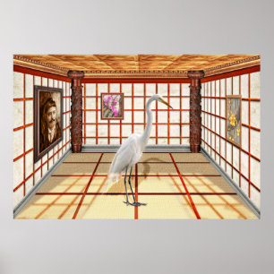Póster Animal - La Garza Blanca