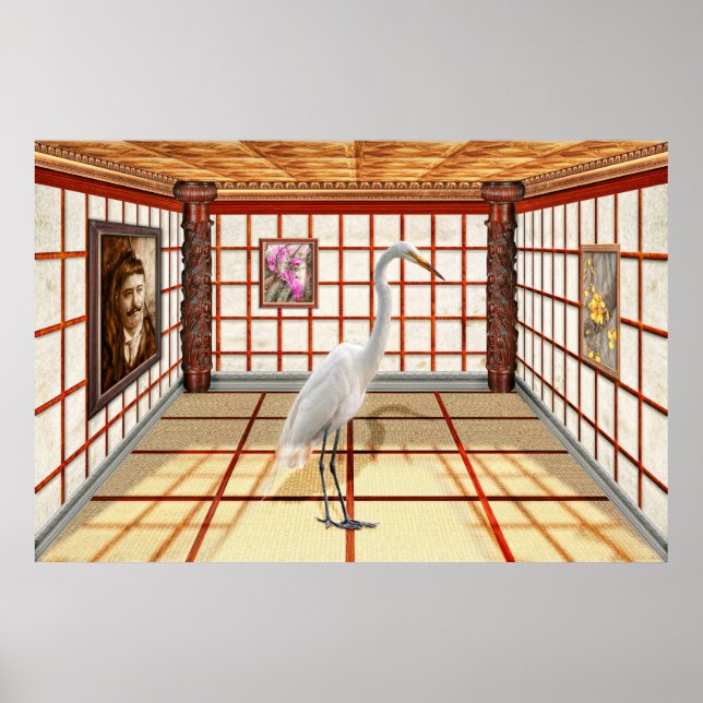 Póster Animal - La Garza Blanca (Frente)