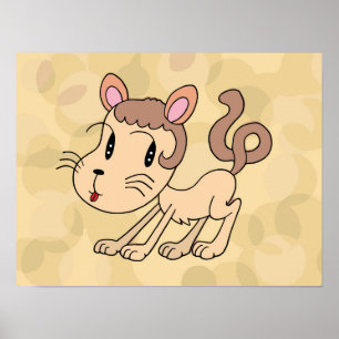 Póster Animal ligeramente misterioso y elegante.