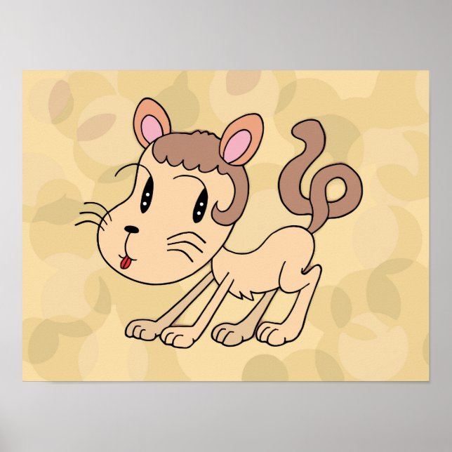 Póster Animal ligeramente misterioso y elegante. (Frente)