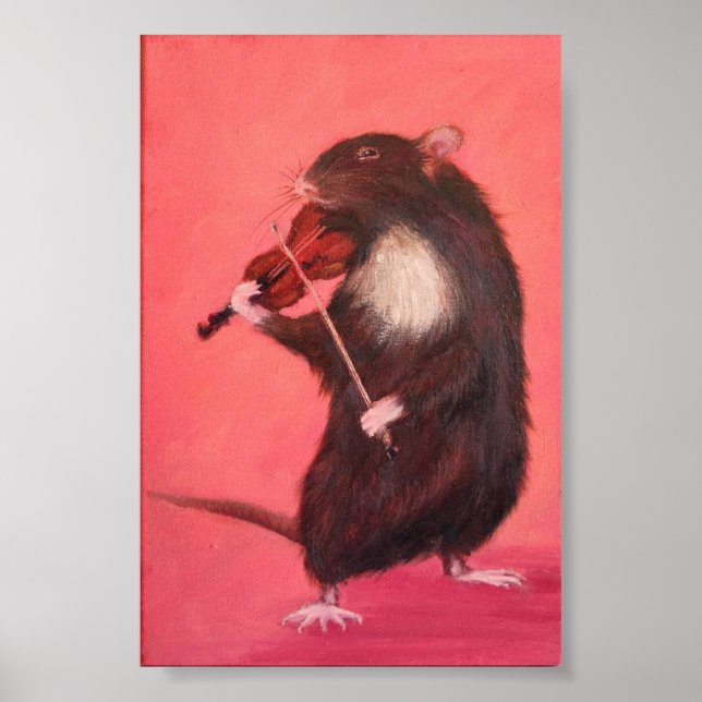 Póster animal, lindo, animales, acuarela, divertido, natu (Frente)