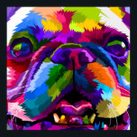 Póster Animal pop-art<br><div class="desc">Poster de perro colorido de Bulldog francés</div>