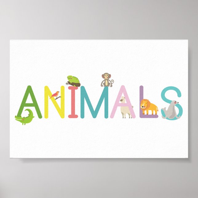 Póster Animales (Frente)