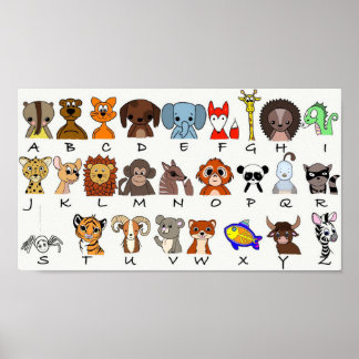 Póster Animales alfabeto