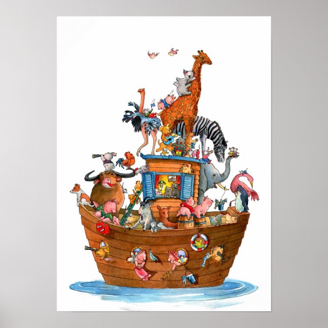 Póster Animales Arca de Noah - Poster (Frente)