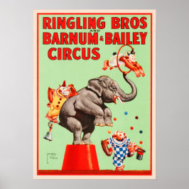 Póster ANIMALES CAPACITADOS Ringling Bros Barnum Bailey C