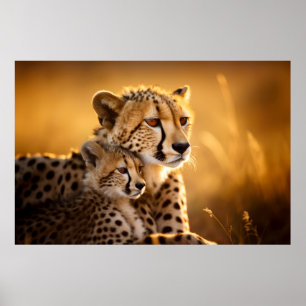 Póster Animales Cheetah Wild Beauty Freedom Wilderness Ar