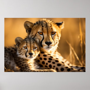 Póster Animales Cheetah Wild Beauty Freedom Wilderness Ar