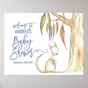Póster Animales de Australia Bienvenida Kangaroo Baby S