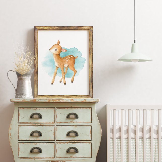 Póster Animales de ciervo curado Nursery Wall Decor Niña (Subido por el creador)