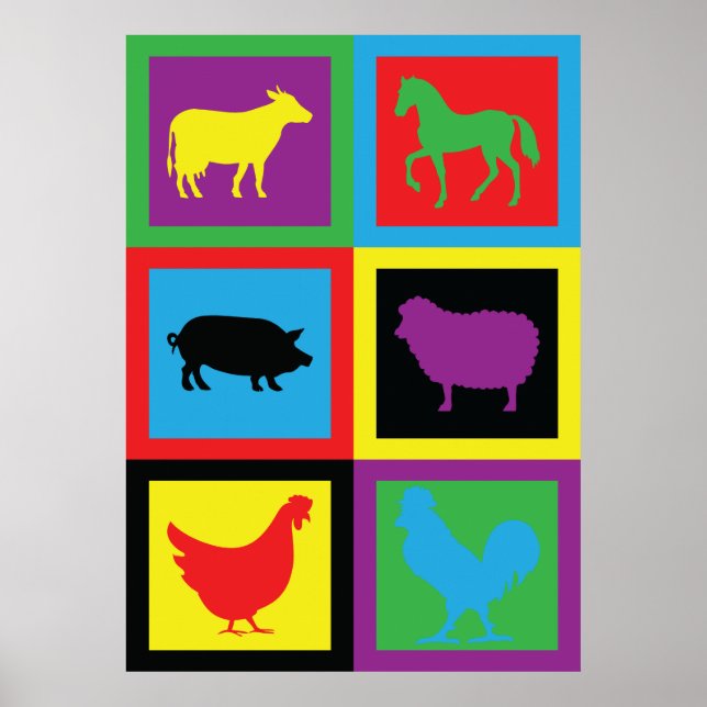 Póster Animales de granja (Frente)