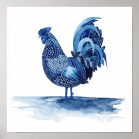 Animales de la Granja Azul de Cobalto - Rooster