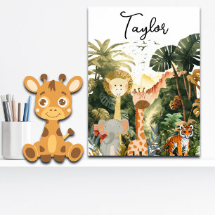 Póster Animales de la jungla Sueño de Safari exótico