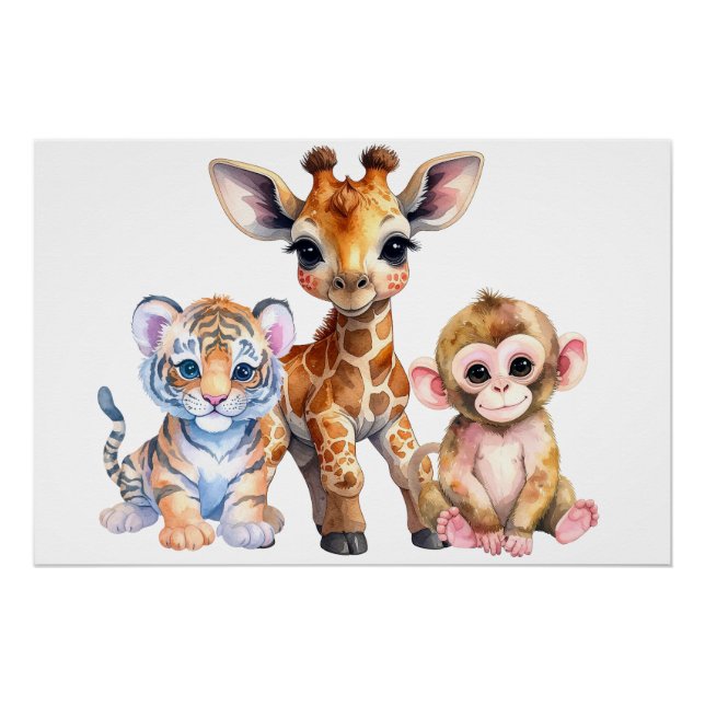 Póster Animales de la selva  (Anverso)