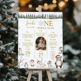 Póster Animales de la selva de invierno, foto del primer