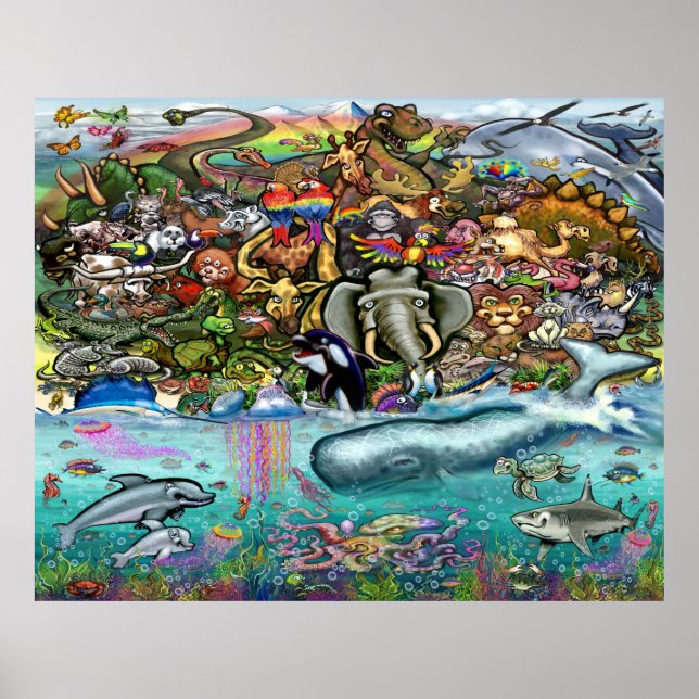 Póster Animales de Land and Sea Poster (Frente)