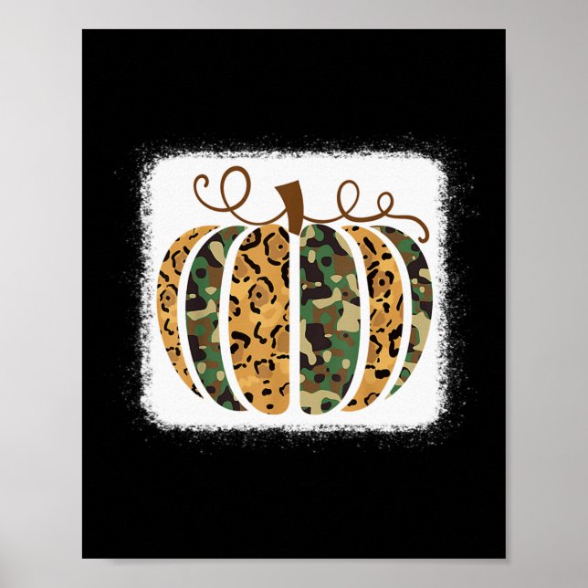 Póster Animales de moda Leopard Camo Pumpkin Imprimir que (Frente)