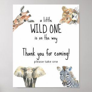 Póster Animales de safari - Gracias por venir