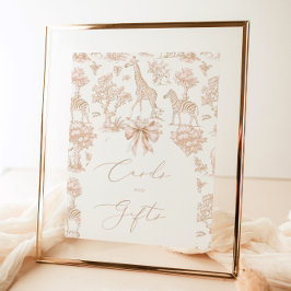 Póster Animales de Safari para niños Boho Tarjetas y rega