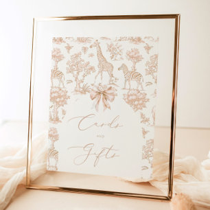 Póster Animales de Safari para niños Boho Tarjetas y rega