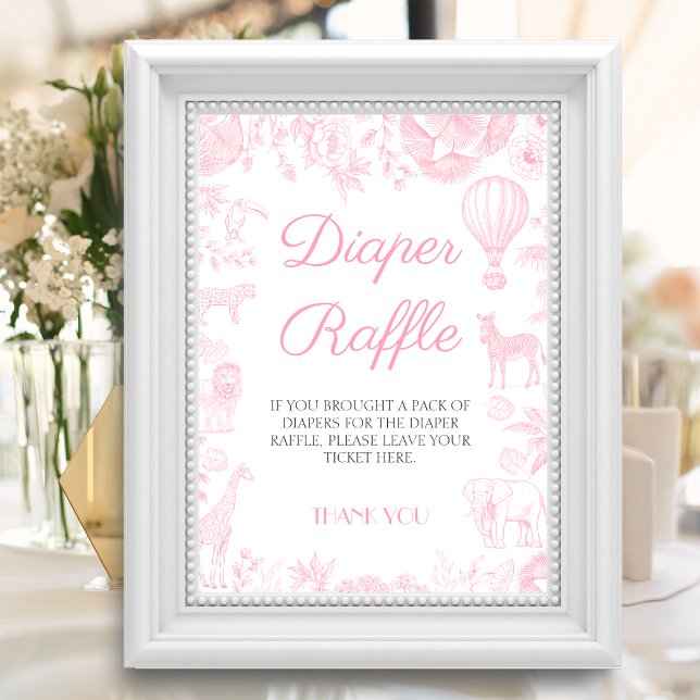 Póster Animales de Safari Toile de Jouy Diaper raffle (Subido por el creador)