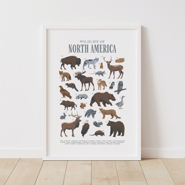 Póster Animales de vida silvestre Woodland Niños Sala Dec (Subido por el creador)