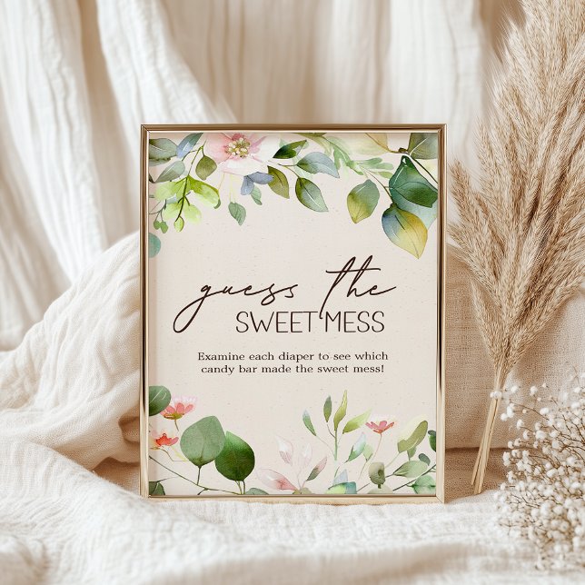 Póster Animales de Woodland Baby Shower adivinan Rótulo d (Subido por el creador)