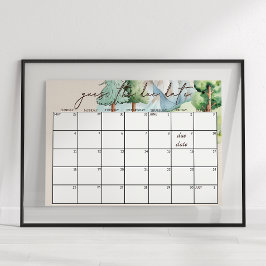 Póster Animales de Woodland Baby Shower Adivinan Rótulo d