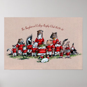 Póster Animales del Big Rock: El Rugby del Tanglewood Col