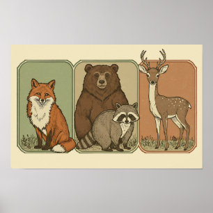 Póster Animales del bosque - Equipo del bosque 