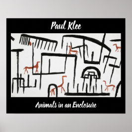 Póster Animales en un anexo de Paul Klee