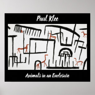 Póster Animales en un anexo de Paul Klee