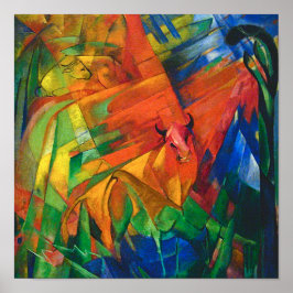 Póster Animales en un paisaje de Franz Marc