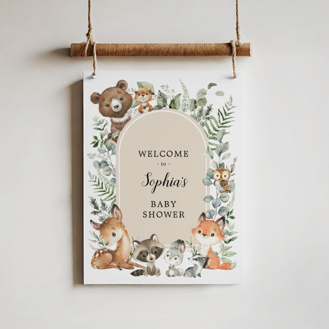 Póster Animales encantadores del bosque Bienvenida a la f (Subido por el creador)