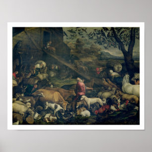 Póster Animales entrando en el Arca (aceite sobre lienzo)
