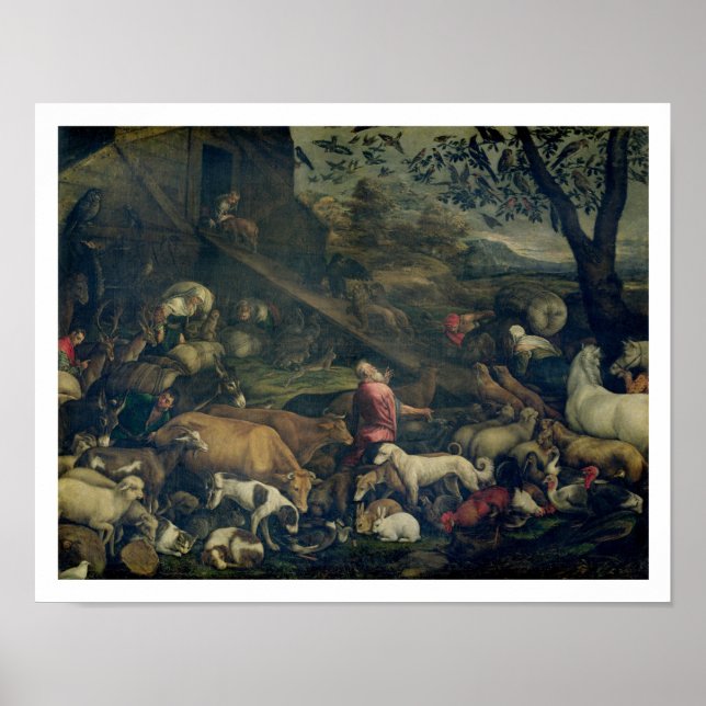 Póster Animales entrando en el Arca (aceite sobre lienzo) (Frente)