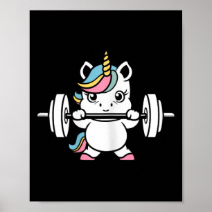 Póster Animales Fitness Culturismo Unicornio