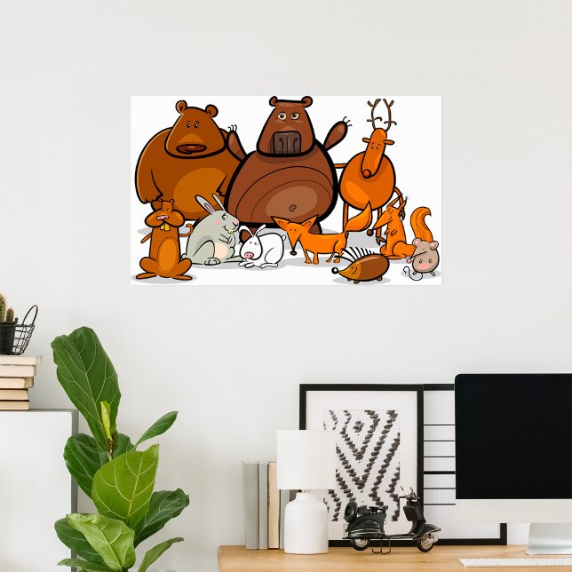 Póster Animales forestales divertidos (Subido por el creador)