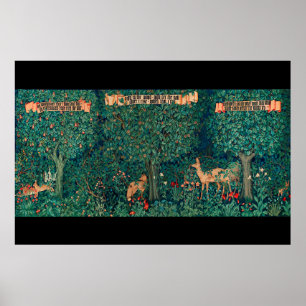 Póster Animales forestales, sí, elaboración digital W.Mor