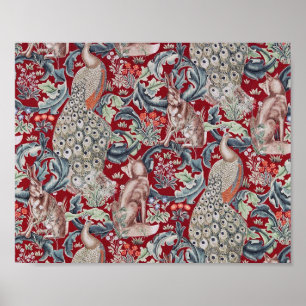 Póster Animales forestales, William Morris