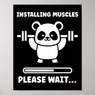Póster Animales Instalando Músculos Fitness Culturismo Ko