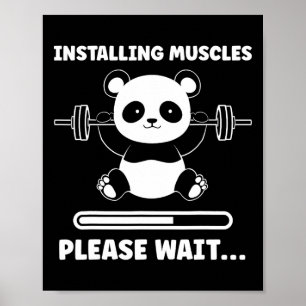 Póster Animales Instalando Músculos Fitness Culturismo Pa
