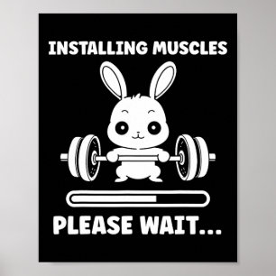 Póster Animales Instalando Músculos Fitness Culturismo Ra