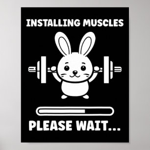 Póster Animales Instalando Músculos Fitness Culturismo Ra