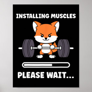Póster Animales Instalando Músculos Fitness Culturismo Zo