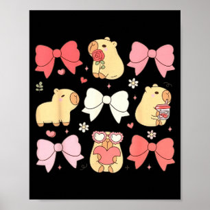 Póster Animales Kawaii Lindos Y Lazos Coquette Nk Estétic