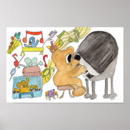 Póster Animales Musicales